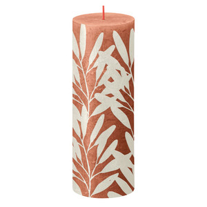 Bolsius Rustic Silhouette Candle 190 x 68 - Rusty Pink Sage from Country Baskets