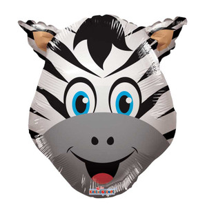 14" Zebra Balloon - Inflated from Country Baskets