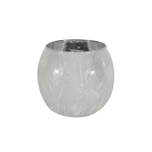 White Frosted Bubble Votive Holder from Country Baskets