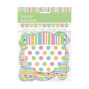 Pastel Baby Shower Banner from Country Baskets