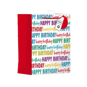 Ed Gift Bag Fun Birthday Text Large from Country Baskets