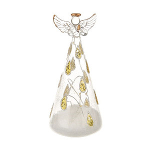 LED Standing Angel Decoration Gold 17Cm from Country Baskets