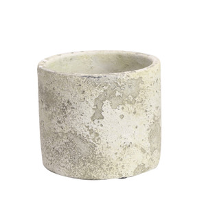 Round Cement Flower Pot Rustic from Country Baskets