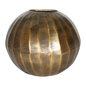 Round Vase Bronze 15x15x14.5cm from Country Baskets