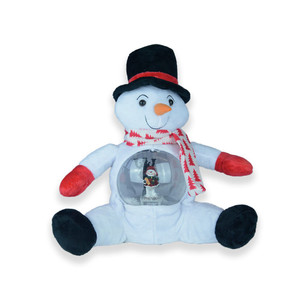 Plush Snowman with Snow Globe from Country Baskets