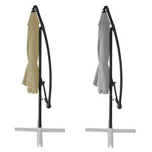 3m Parasol 2 Assorted Colours Grey or Taupe H:2.8m from Country Baskets