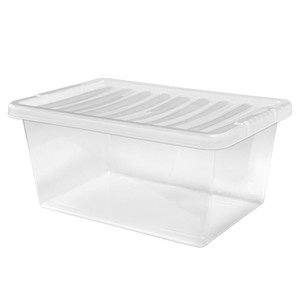 45 Litre Storage Box & Lid Clear from Country Baskets