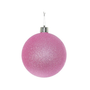 Pink Glitter Shatterproof Bauble (x1) (15cm) from Country Baskets Pink Glitter Shatterproof Bauble (x1) (15cm) from Country Baskets
