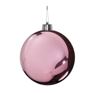 Pink Shiny Shatterproof Bauble (x1) (25cm) from Country Baskets