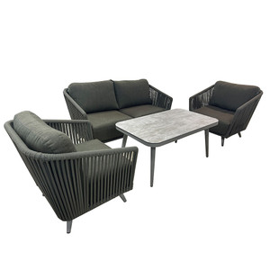 4 pce Rope set inc 2 chairs, 2 seater sofa & table. Sofa: W155cm Table: W120cm from Country Baskets