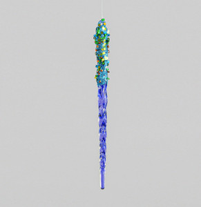 20cm Icicle Decoration Purple/Blue