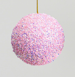 100mm Glitter/Gem Ball Pink from Country Baskets