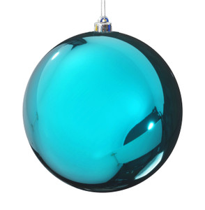 20cm Shiny Xmas Ball Aqua