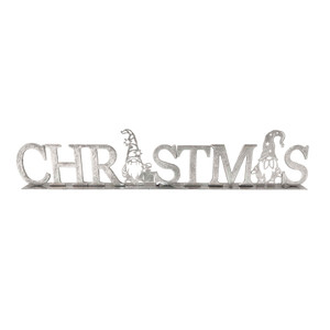 78cm Metal 'Christmas' Ornament - Silver