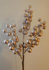 34cm Berry/Sequin Spray Rose