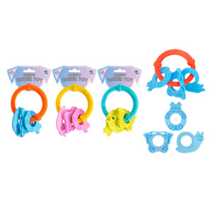 Rubber Animal Ring Small Dog/Puppy 3 Col from Country Baskets