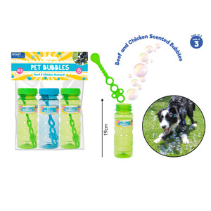 Chicken/Beef Scented Pet Bubbles 3 Pack from Country Baskets