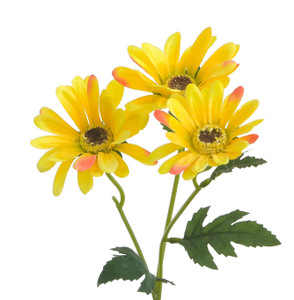 42cm Gerbera Spray x3 Yellow