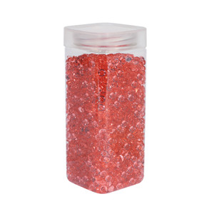 Plastic Beads 7mm - Salmon - Square Jar - 330gr from Country Baskets