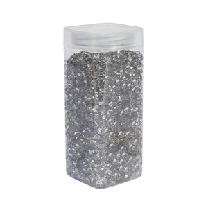 Plastic Beads 7mm - Lt Grey - Square Jar - 330gr from Country Baskets