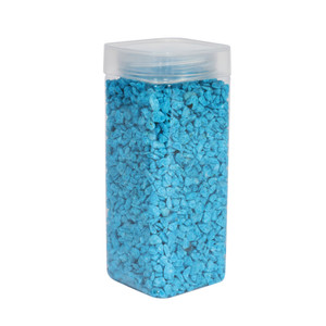 Pebbles 4-6mm - Turquoise -Square Jar - 900gr from Country Baskets