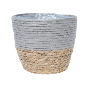 Seagrass Indoor Planter Grey 23cm from Country Baskets
