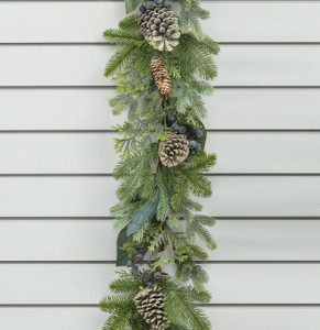 180cm Natural Cone/Berry Garland from Country Baskets