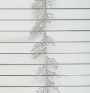 152cm Glitter Twig Garland Silver from Country Baskets