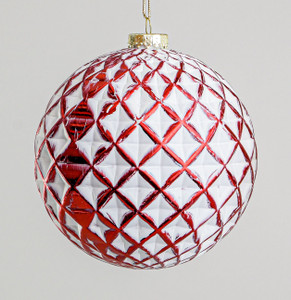 15cm Plastic Pattern Ball Red from Country Baskets