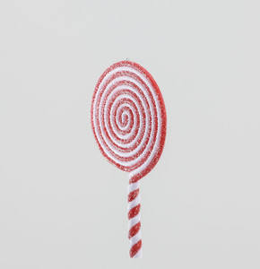 20cm Hanging Lollipop Red/White from Country Baskets