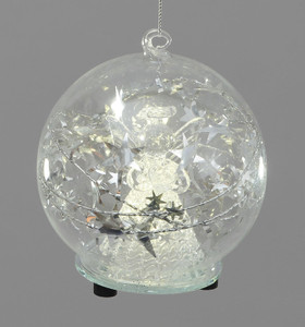 100mm Angel Ball Ornament w/LED from Country Baskets