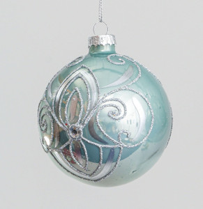 80mm Glitter Pattern Ball Mint from Country Baskets