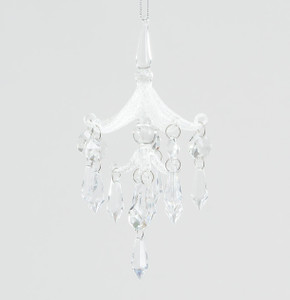 18cm Glass Hanging Drop Decoration from Country Baskets
