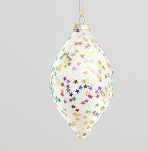 14cm Glass Iridescent Star Drop from Country Baskets 14cm Glass Iridescent Star Drop from Country Baskets