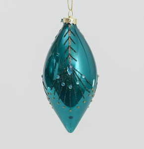 120mm Glass Peacock Pattern Olive from Country Baskets