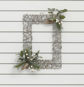 20" Frost Leaf/White Berry DH Chm from Country Baskets