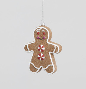 12cm Glass Gingerbread Ornament from Country Baskets 12cm Glass Gingerbread Ornament from Country Baskets