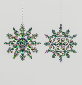 13cm Snowflake Decoration 2Ass from Country Baskets 13cm Snowflake Decoration 2Ass from Country Baskets