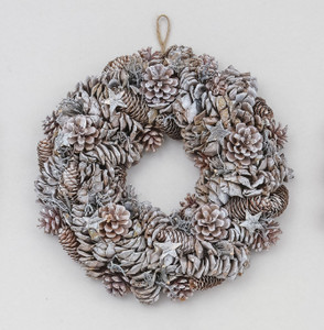 38cm Frost Cone/Star Wreath from Country Baskets 38cm Frost Cone/Star Wreath from Country Baskets