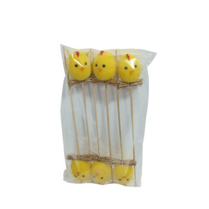 Pack of 6 chicks on a stick from Country Baskets