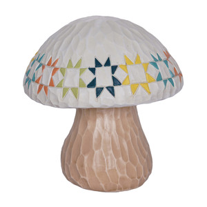 Resin Mushroom with Multi coloured pattern 19cm from Country Baskets Resin Mushroom with Multi coloured pattern 19cm from Country Baskets