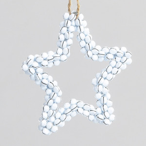 12cm Star w/Bells Decoration White