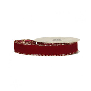 Burgundy Velvet ribbon 25mm x 10yrds