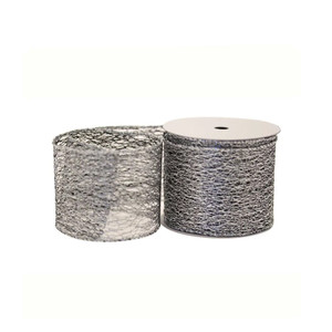 63mm x 10yds Blk/Silver Metallic Webbing  Ribbon (6/72) 63mm x 10yds Blk/Silver Metallic Webbing  Ribbon (6/72)