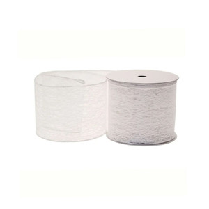 63mm x 10yds White Webbing  Ribbon (6/72)