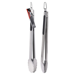 Bbq Tongs Stainless Steel With Tpe Grip, Size Length Including Clip 42,5 Cm , Le