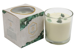 12X12cm Green Fluorite Candle