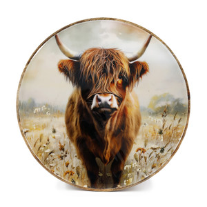 35Cm Cow Enamelled Plate