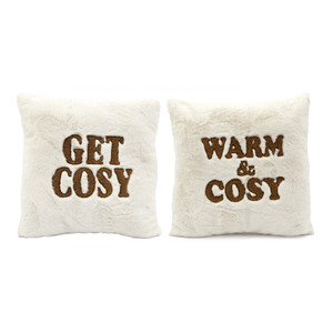 45X45Cm Cosy Emb Cushions 2 Asst