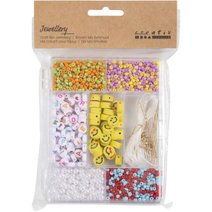 Craft Mix Jewellery, Rainbow mix, ca. 1800+ pc, rainbow colours, 1 pack